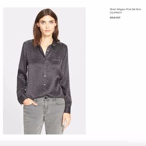 85% OFF Equipment "Brett" Silk Alligator Shirt